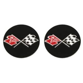 C3 1968-1977 Chevrolet Corvette Door Latch Handle Emblems (TFA2626)