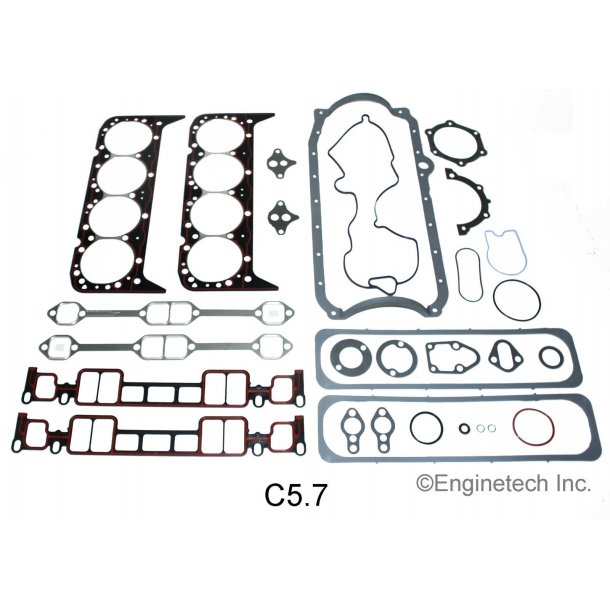 Komplet pakningsst Chevrolet Truck 350" Vortec V8 1996 til 2002 (Enginetech 5.7) C346K1