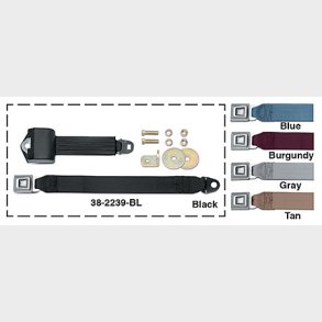 Sikkerhedssele rulle i classic orginal stil, Beige (LMC 38-2239-TN) Seat Belt - 60