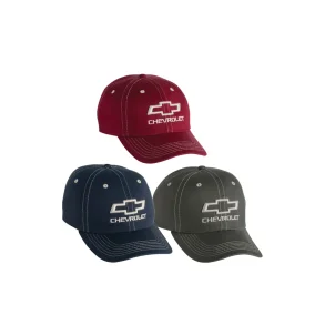 Cap CORVETTE OPEN 3-D BOWTIE SOLID IVORY STITCHED CAP, Baseball Cap Corvette Script, Farve/Navy/Bl