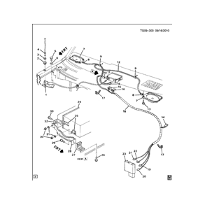 Brugt Antenne Chevrolet van G20 78cm. med kabel.