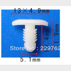 T-clips til gummilister Buick, Cadillac, Chevrolet, Oldsmobile og Pontiac (1 stk.)  (GM. 20200750)