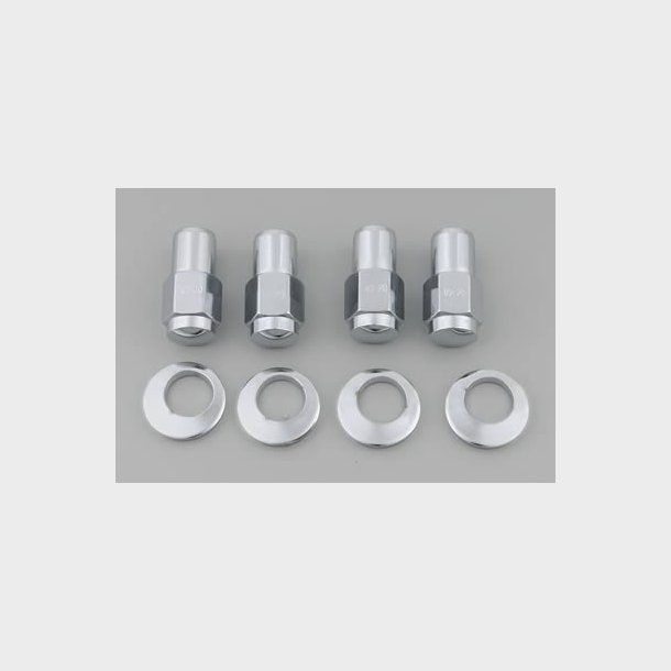Hjulm�trik til Cragar f�lg i chrom i str. 1/2" Pakke med 4 m�trikker (Cragar Wheel Nut 277234)