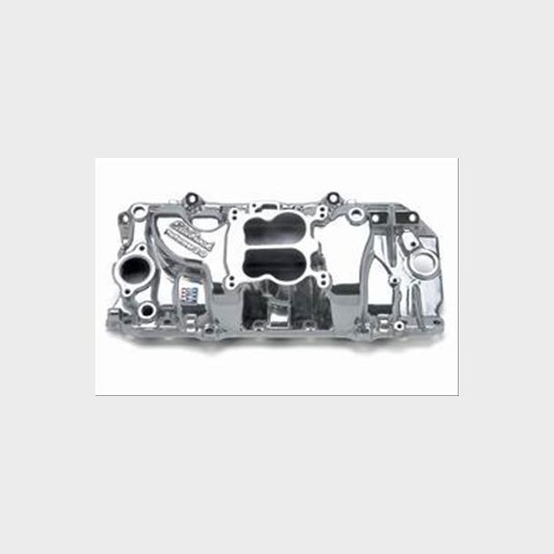 Indsugningsmanifold Poleret Edelbrock Chevrolet V8 Big-Block 1966 til 2000 (21611)
