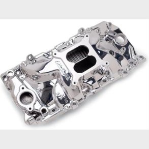 Indsugningsmanifold RPM Poleret Edelbrock Chevrolet V8 Big-Block 1966 til 2000 (71614)