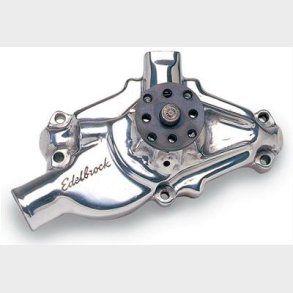 Vandpumpe Kort High Volume Poleret Alu Chevrolet V8 S/B 1955 til 1972 (Edelbrock 8820)