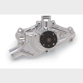 Vandpumpe Kort High Volume Poleret Alu Chevrolet Corvette S/B 1971 til 1982 (Edelbrock 8822)