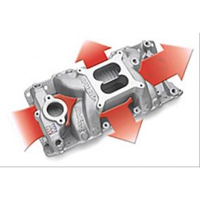 Indsugningsmanifold RPM Edelbrock Air Gap, Dual Plane til Chevrolet S/B V8 fra 1955 til 1986 (7501)