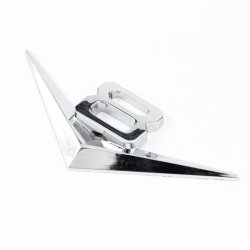 Emblem V8 i chrom med V'et lige under 8 tallet (V8 Chrome Silver Logo 3D Car Decals Adhesive Badge)