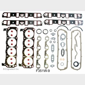 Komplet pakningss�t Ford 351W 1975 til 1984 (Enginetech F351W-9 - Sealed Power 2601126 - KS2329)