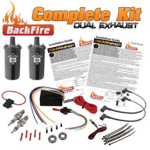 Flamme kaster s�t - Back Fire Dual Universal Automotive Exhaust Flame Thrower Fire Throwing Kit