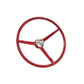 Original rat, rd rat med 3 eger Ford Mustang 1965 & 1966 (TFA MA18889) Steering Wheel Red