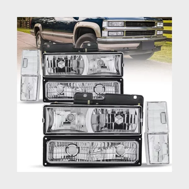 Forlygte s�t 1988-1993 Chevy C10 C/K 1500 2500 (Headlights Clear Lens 111099 - M1011602F )