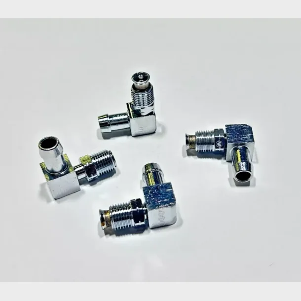 Fuel fitting 90 grader til Carter benzin pumpe/karburator med 3/8" (5/8-18)NPT med swivel 