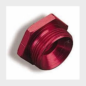 Fuel fitting bl�nd-prop til Holley, Demon, Carter og Edelbrock. Aluminum Red, str. 7/8-20 (26-76)