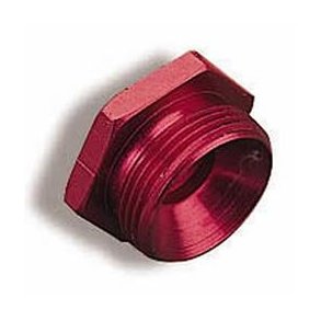Fuel fitting blnd-prop til Holley, Demon, Carter og Edelbrock. Aluminum Red, str. 7/8-20 (26-76)