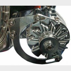 Generator beslag chrome nederst Chevrolet S/B 1955 til 1968 (venstre side/f�re-siden) (RPC R7758)