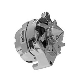 Generator chrome one wire 100 amp. Ford S/B & B/B 1965 til 1989 (Tuff Stuff Performance Alternators)