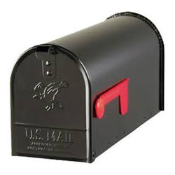 Postkasse US Mailbox i sort, Gibraltar Black Heavy Duty Elite Mailbox Standard T1 Size