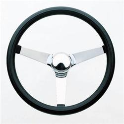 Grant rat, Classic Foam med 3 eger i sort vinyl/chrome (dia meter 14,75") 