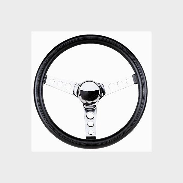 Grant rat, Classic Cruising med 3 eger i sort vinyl/chrome (dia meter 13&frac12;") 