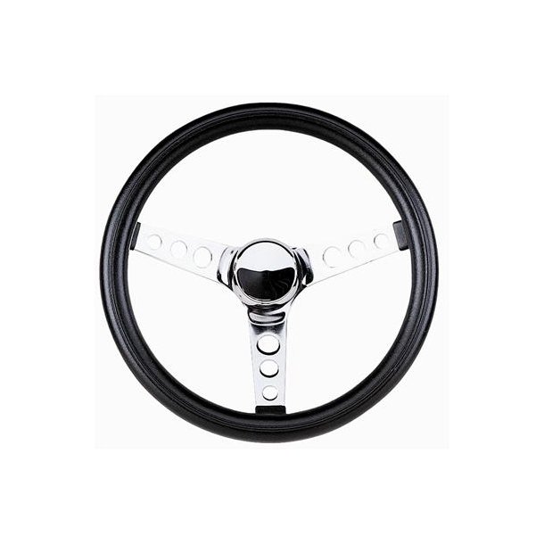 Grant rat, Classic Cruising med 3 eger i sort vinyl/chrome (dia meter 13&frac12;") 