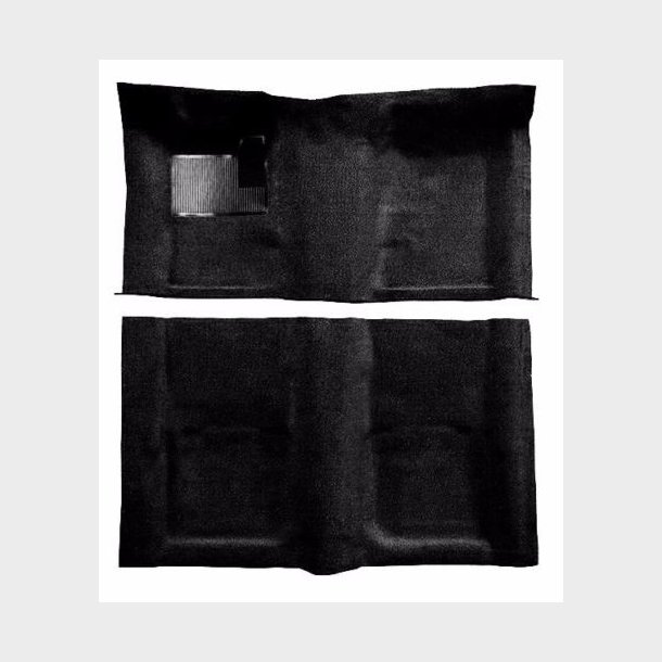 Gulvt�ppe sort Camaro &amp; Firebird 1967 til 1969 Loop 80/20 (53140-50l - 13050-601 - 3741801)