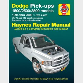 Haynes Reparations H�ndbog, Dodge Pick-up fra 1994 til 2008