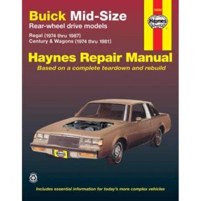 Haynes Reparations H�ndbog, Buick Regal Mid-Size 1974 til 1987