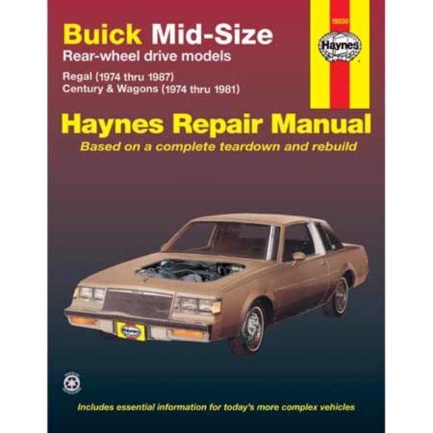 Haynes Reparations Hndbog, Buick Regal Mid-Size 1974 til 1987