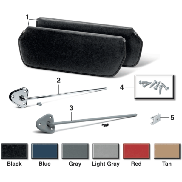 Holder/beslag for solsk�rm Venstre (38-2168) Nr.2 p� billedet