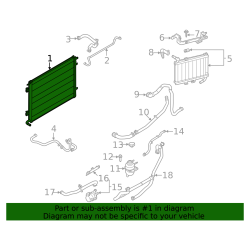  K�ler til 2020-22 Mustang GT Motorcraft� Auxiliary Radiator - Ford (RAD-200)