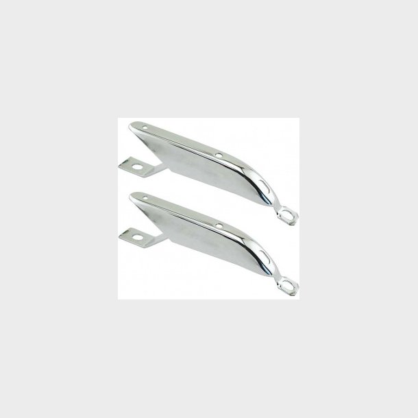Kofanger horn bag Ford Mustang 1967 og 1968 (44-41211-1) Chrome rear bumper guards 