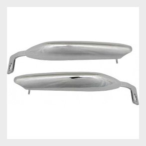 Kofanger horn for Ford Mustang 1967 og 1968 (44-41214-1) Chrome Front Bumper Guards without holes