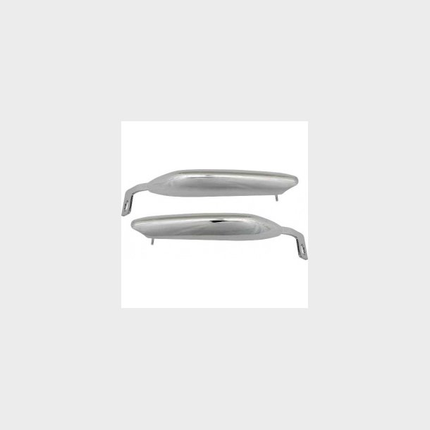 Kofanger horn for Ford Mustang 1967 og 1968 (44-41214-1) Chrome Front Bumper Guards without holes