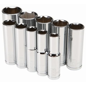 V�rkt�j, 6 kantet lange toppe i tommer s�t med 10 dele (Pittsburgh 67866 - 61291)