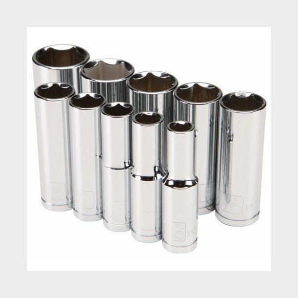 V�rkt�j, 6 kantet lange toppe i tommer s�t med 10 dele (Pittsburgh 67866 - 61291)