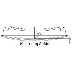 Bladfjeder 3+1 lag GM truck 1973 til 1989 (General Spring 22-525)