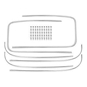 Lister st med clips til GM Truck 1955 til 1959 (GM Truck - Deluxe Cab & Door Molding)