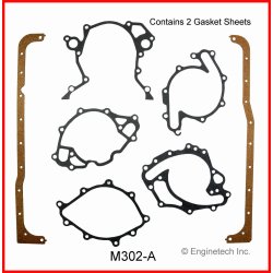 Komplet pakningsst Ford Marine 302" = 5,0 (Enginetech M302-A) Full set