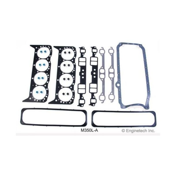 Komplet pakningsst 1 pc. Marine Chevrolet 350" = 5,7 V8 1986 til 1995 (Enginetech M350L-A) Full set