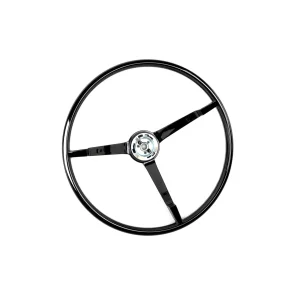 Original rat, sort rat med 3 eger Ford Mustang 1965 & 1966 (TFA MA18889) Steering Wheel Black