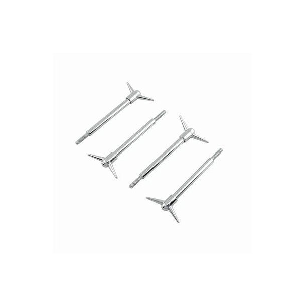 Ventildksel boltst chrome 1/4-20" gevind. St m. 4 stk.