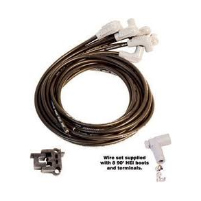 T�ndkabel s�t universal MSD Ignition 8,5mm. med 90 graders t�ndr�rs-h�tter (sort eller r�d)