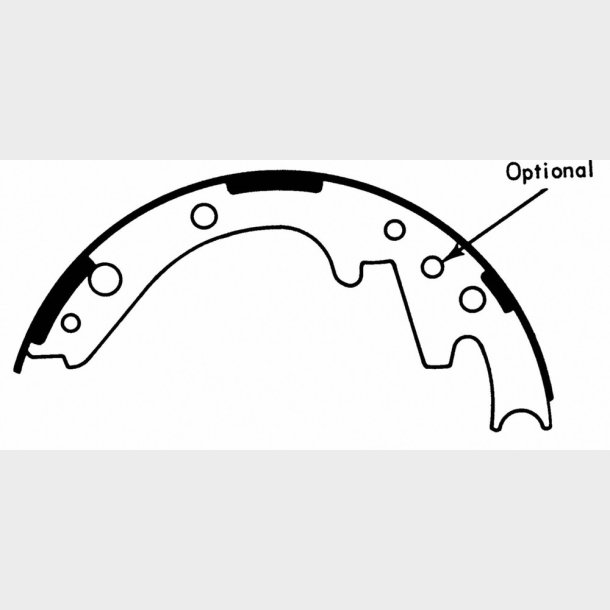Bremsebakker for (s�t til 2 hjul) AMC / Dodge &amp; Plymouth dia. 9,5" x 2,5" (RS329 - PAB329)
