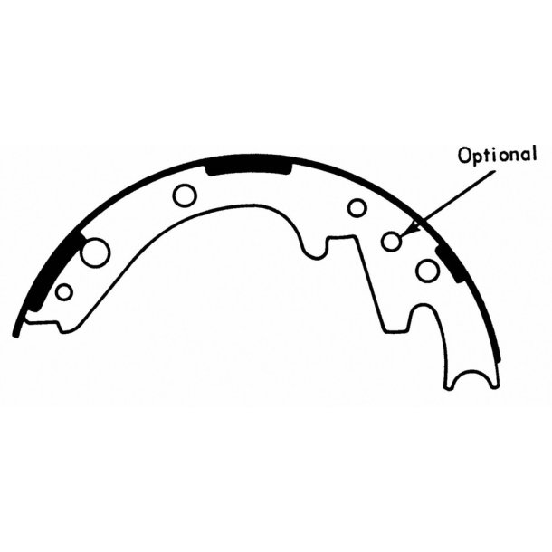 Bremsebakker for (st til 2 hjul) AMC / Dodge &amp; Plymouth dia. 9,5" x 2,5" (RS329 - PAB329)