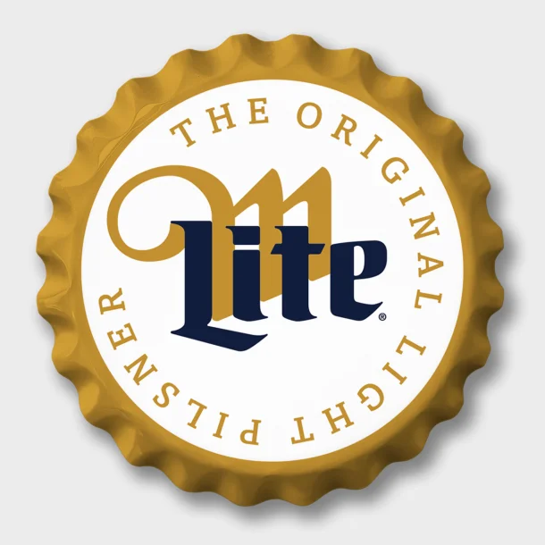 Metalskilt Miller Lite Bottle Cap-18"Dia.