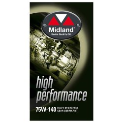 Midland High Performance 75W140 Limited-slip differential oil, Bagt�jsolie 1 Liter, Transmission oil, "Schweizisk kvalitet med Amerikansk DNA."