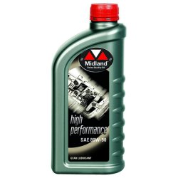 Midland High Performance 80W90 Limited-slip differential oil, Bagt�jsolie 1 Liter, Transmission oil, "Schweizisk kvalitet med Amerikansk DNA."