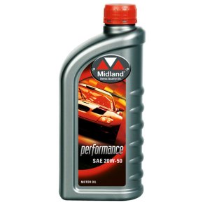Midland Performance Motorolie 20W50 1L med forh�jet Zink PPM 1050